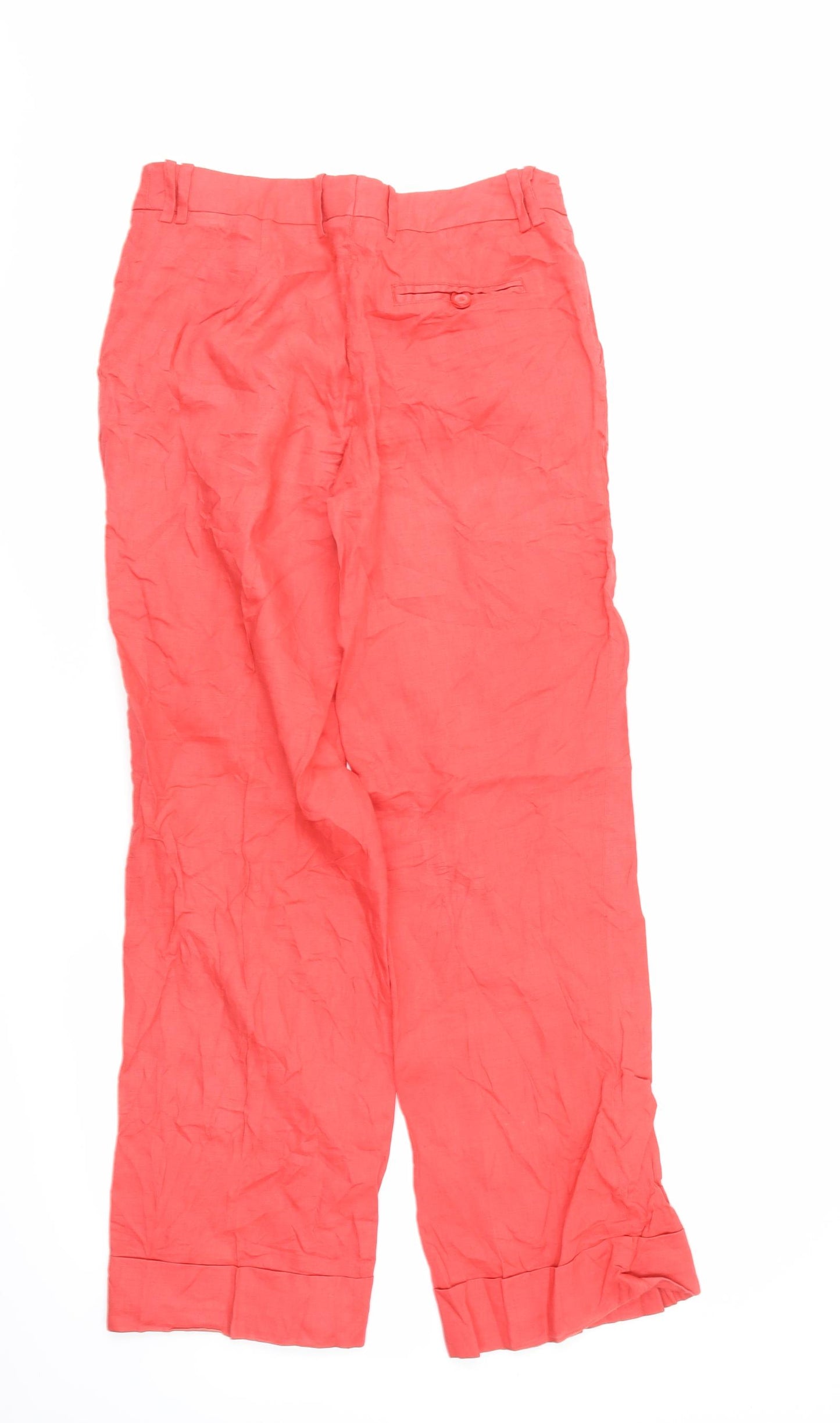 H&M Womens Red   Trousers  Size 8 L31 in