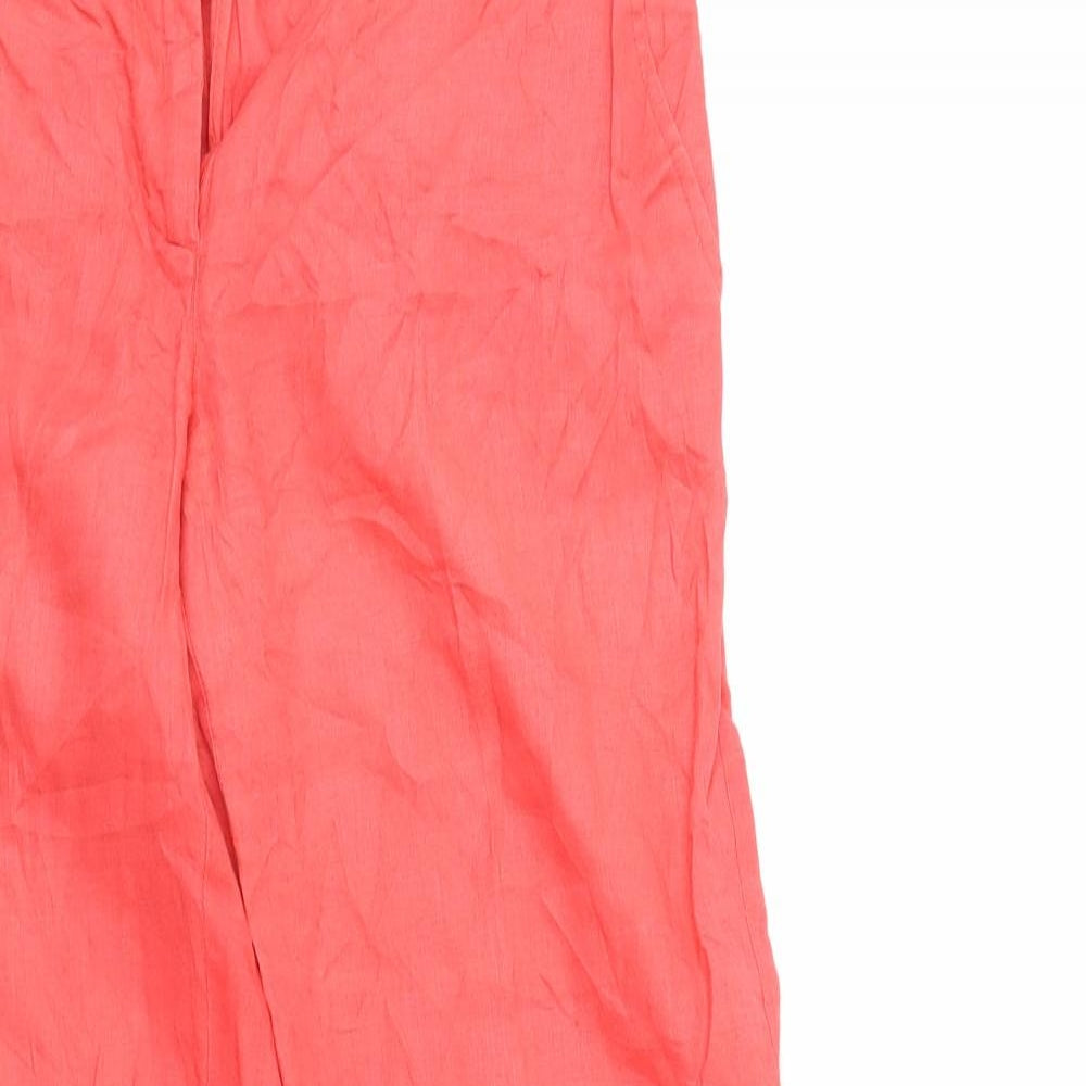 H&M Womens Red   Trousers  Size 8 L31 in