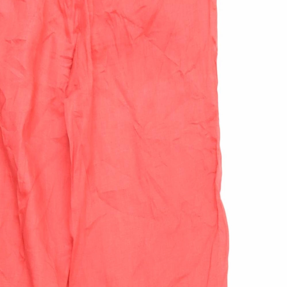 H&M Womens Red   Trousers  Size 8 L31 in