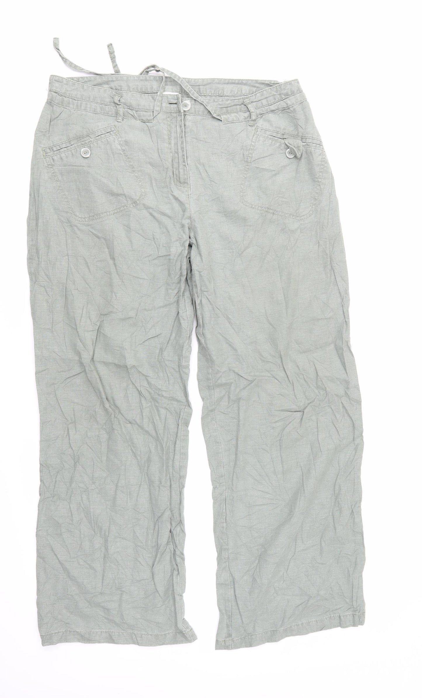NEXT Womens Green   Trousers  Size 14 L29 in