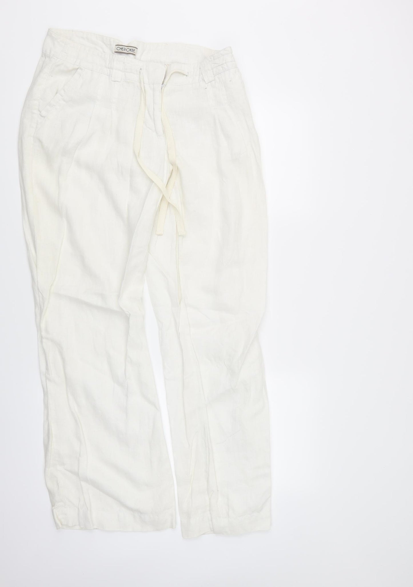 Cherokee Womens White   Trousers  Size 12 L30.5 in