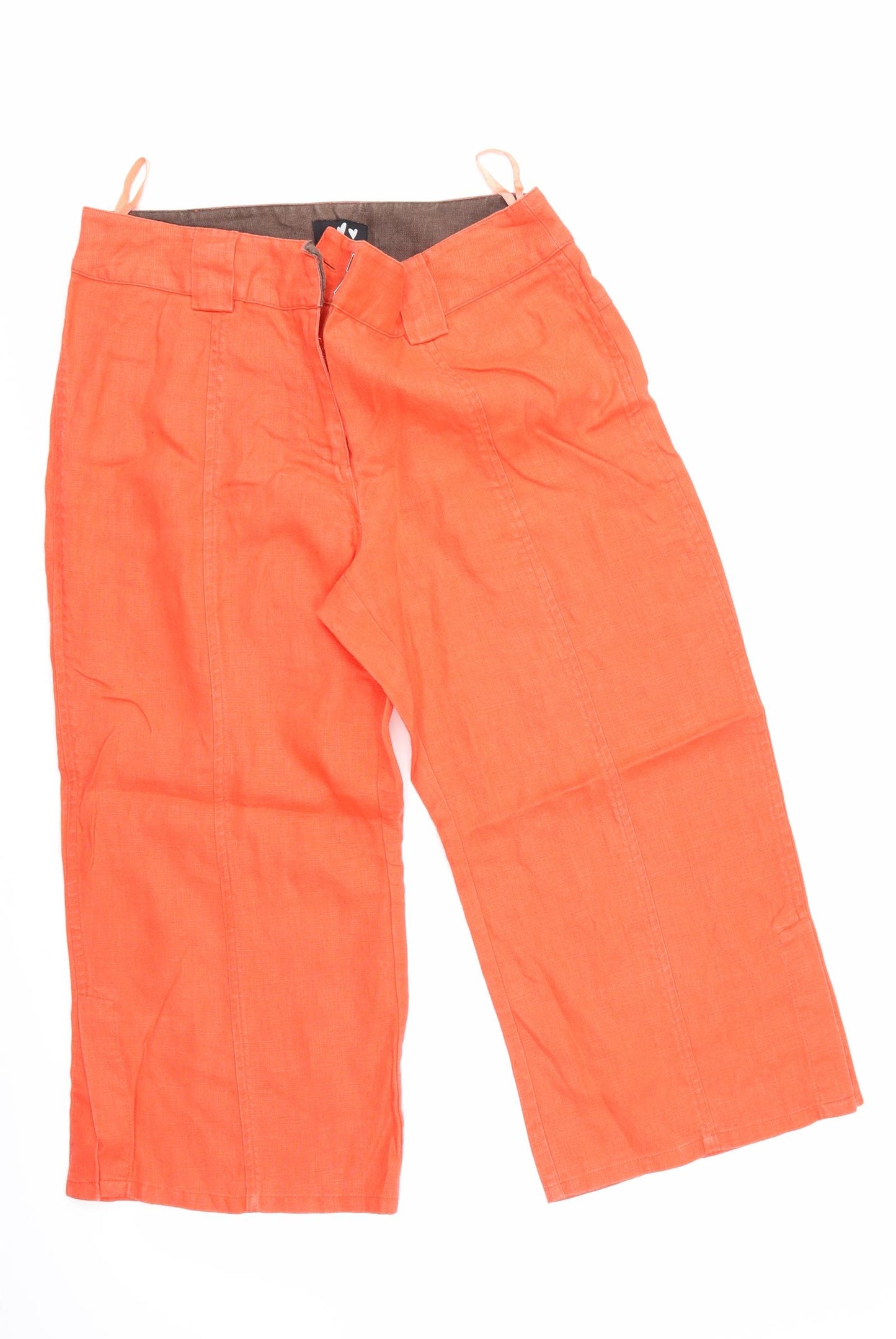 Per Una Womens Orange   Cargo Shorts Size 10