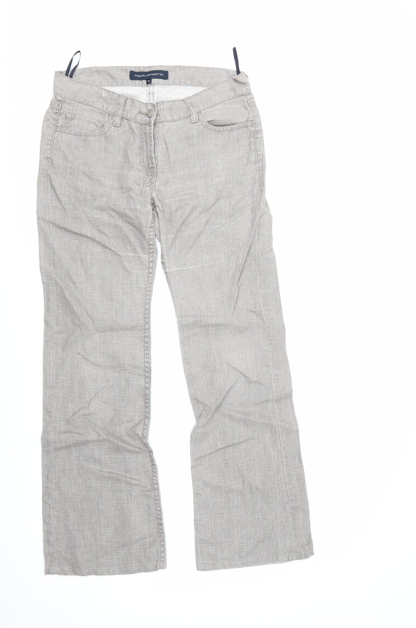French Connection Womens Grey   Trousers  Size 8 L30 in