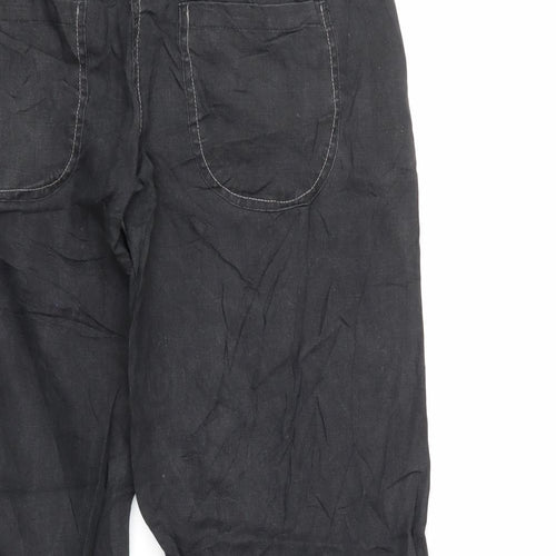 River Isalnd Womens Black   Cropped Trousers Size 10 L26 in