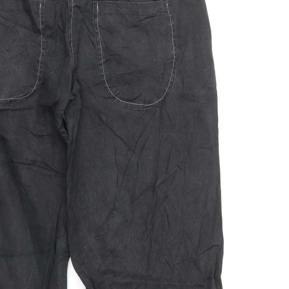 River Isalnd Womens Black   Cropped Trousers Size 10 L26 in