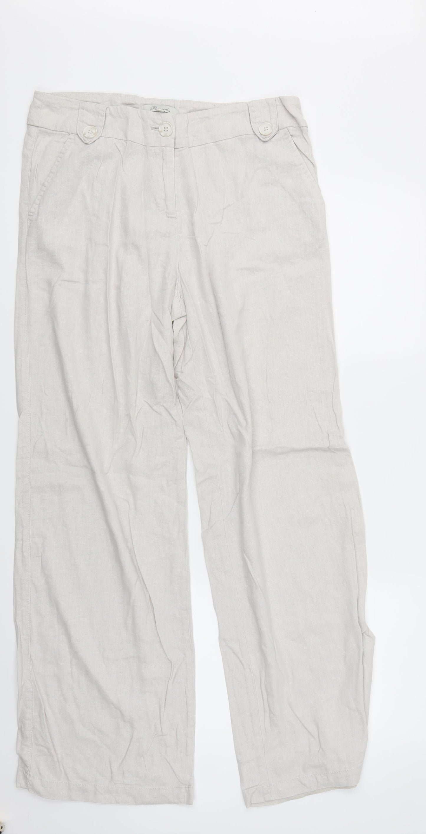 Peacocks Womens Grey   Trousers  Size 10 L30 in