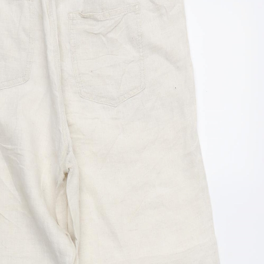 m&s Womens Ivory   Trousers  Size 14 L26 in