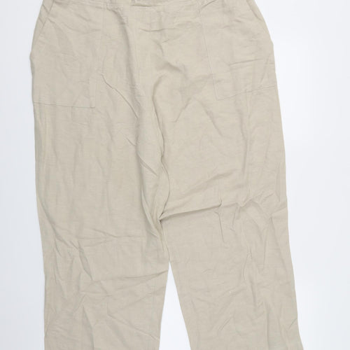 Julipa Womens Ivory   Trousers  Size 18 L26 in