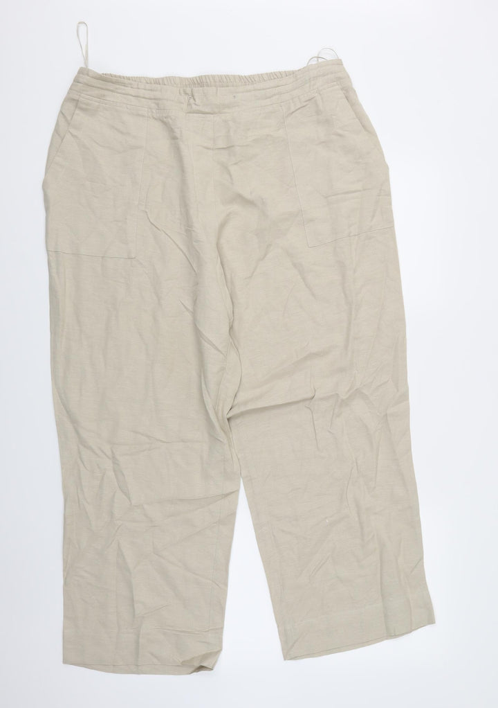 Julipa Womens Ivory Trousers Size 18 L26 in