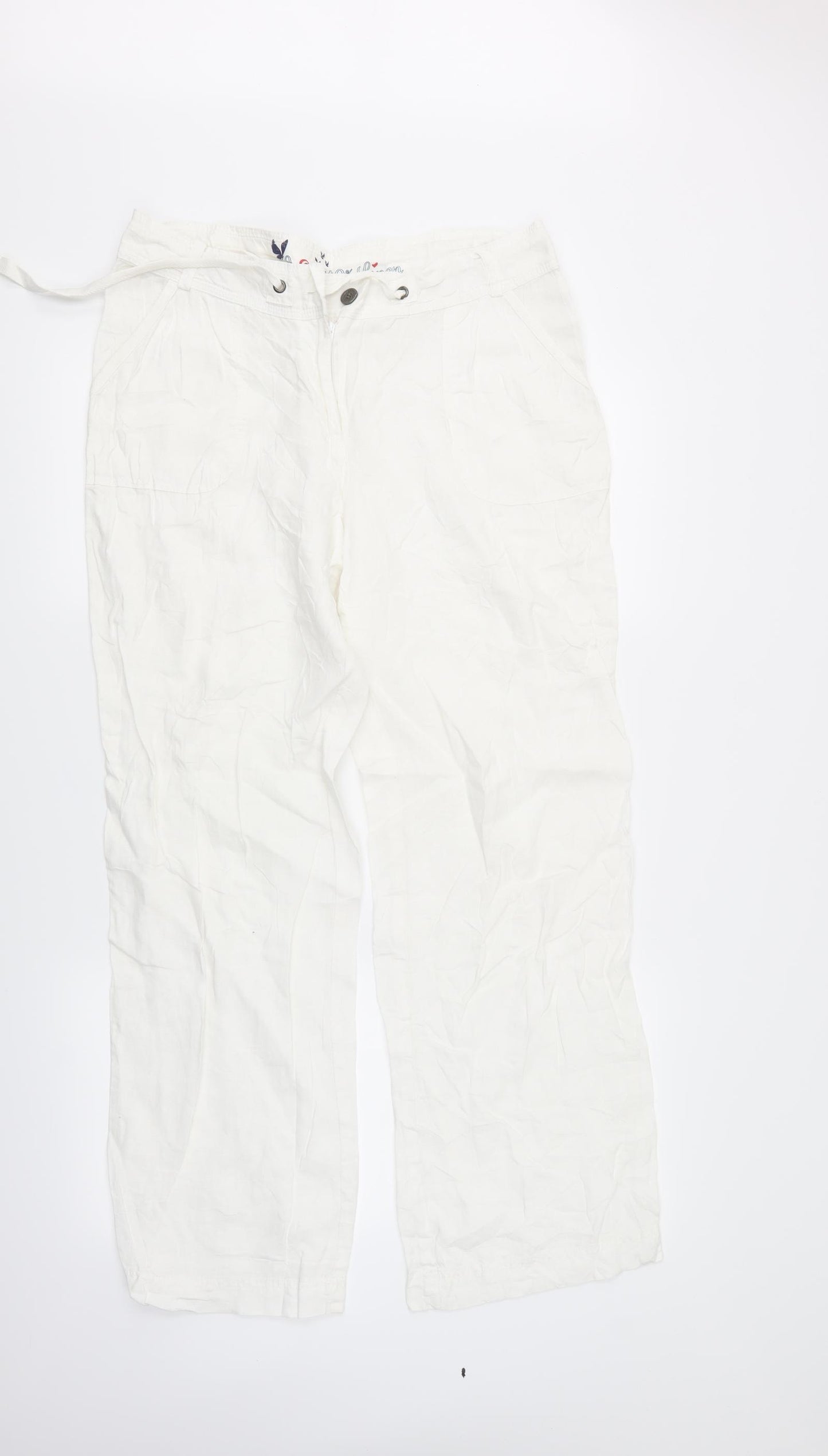 Atmosphere Womens White   Trousers  Size 12 L30 in