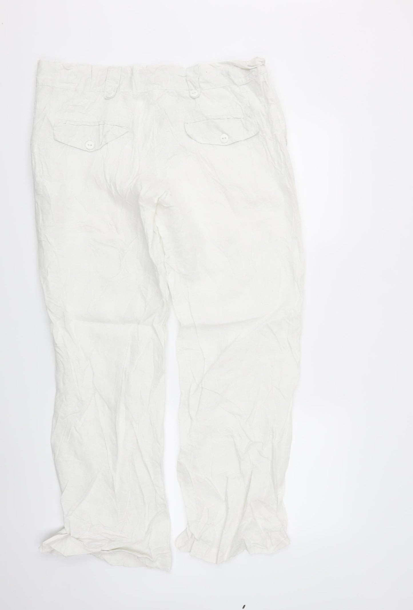 The Trend House Womens White   Trousers  Size L L29 in