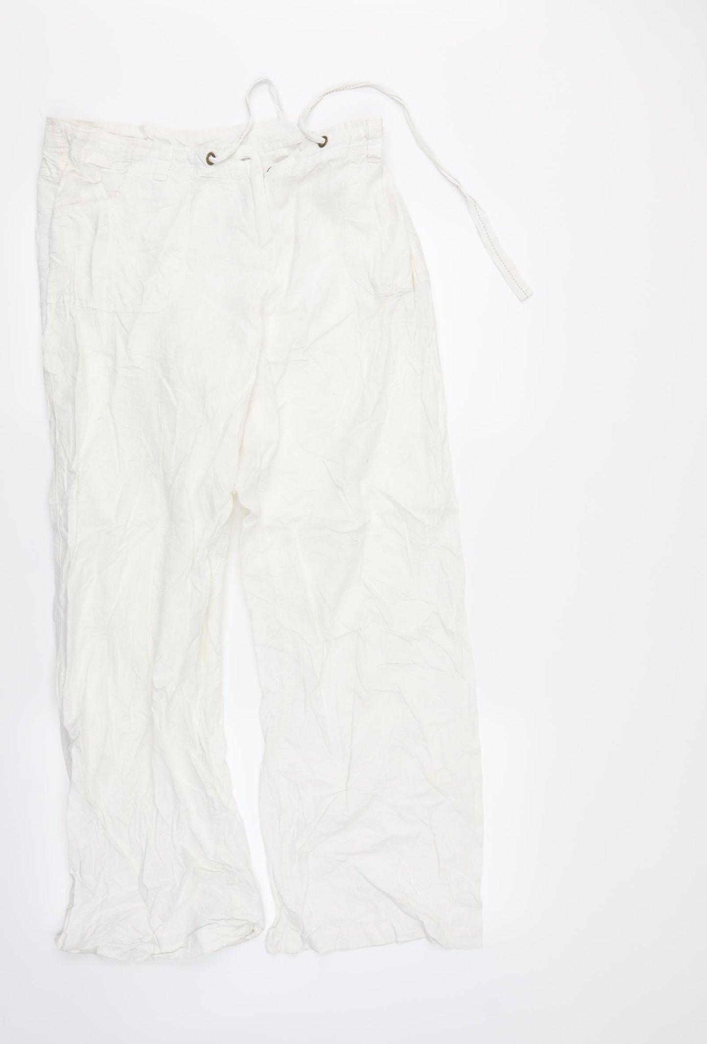 Cherokee Womens White   Cargo Trousers Size 16 L28.5 in