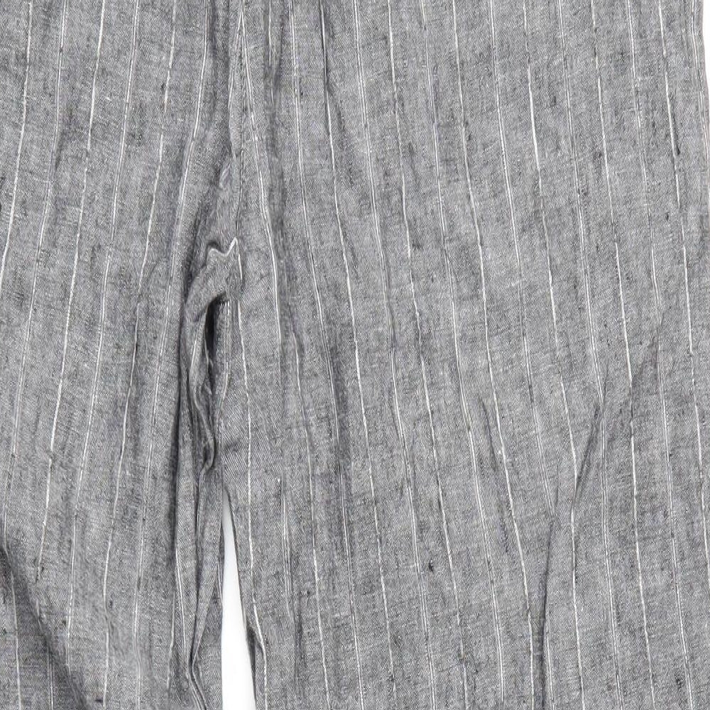 BRAX Womens Grey Striped  Trousers   L30 in