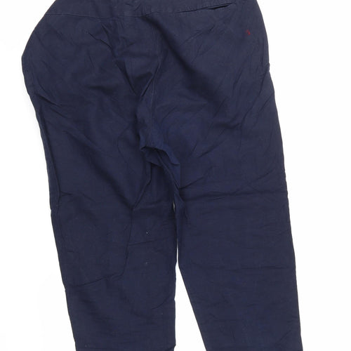 Jaeger Womens Blue   Cropped Trousers Size 14 L25.5 in