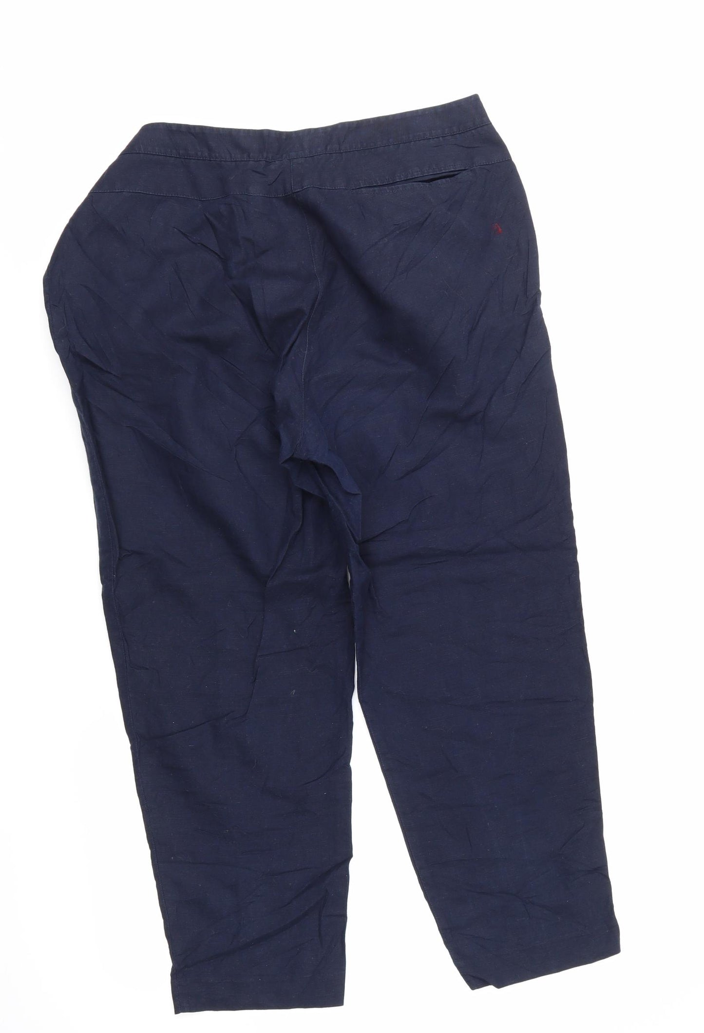 Jaeger Womens Blue   Cropped Trousers Size 14 L25.5 in