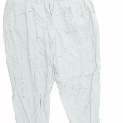 ASOS Womens Green   Cropped Trousers Size 14 L24 in