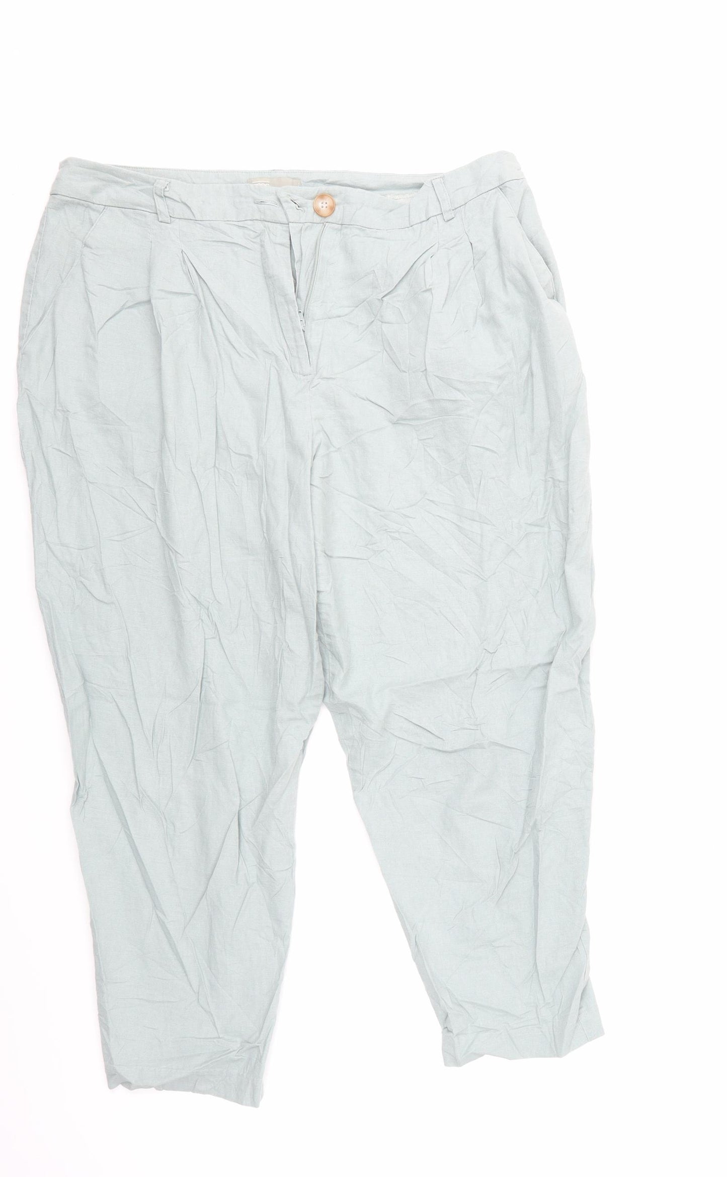 ASOS Womens Green   Cropped Trousers Size 14 L24 in