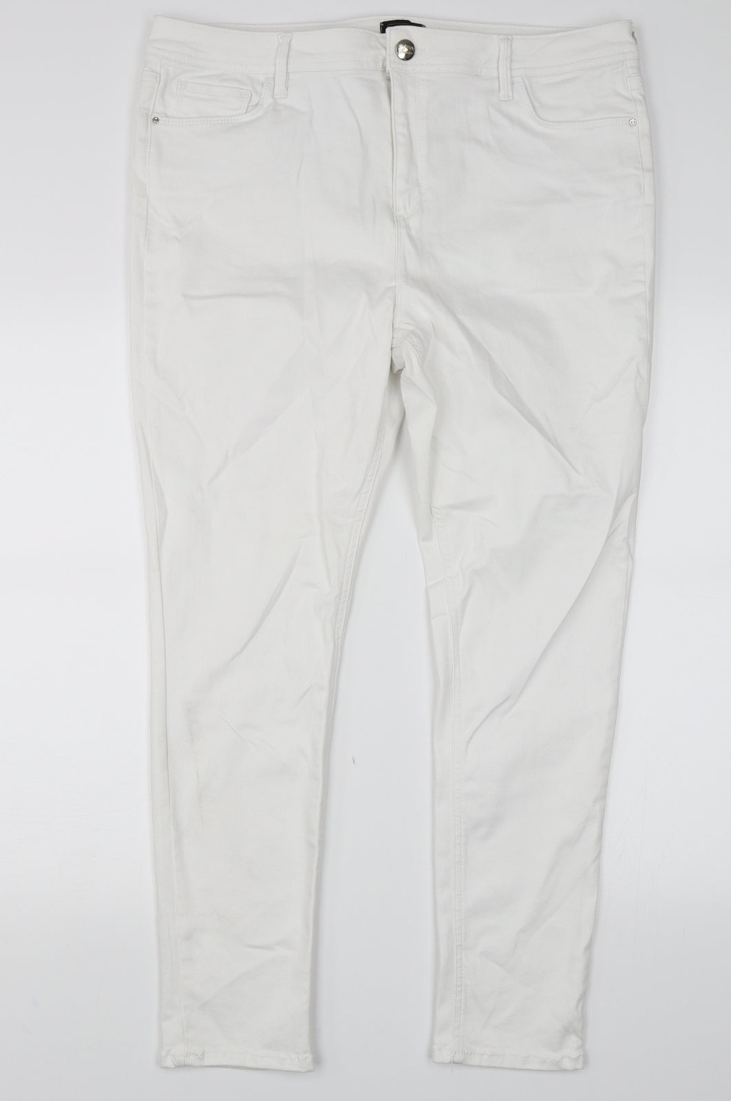 F&F Womens White   Skinny Jeans Size 20 L28 in