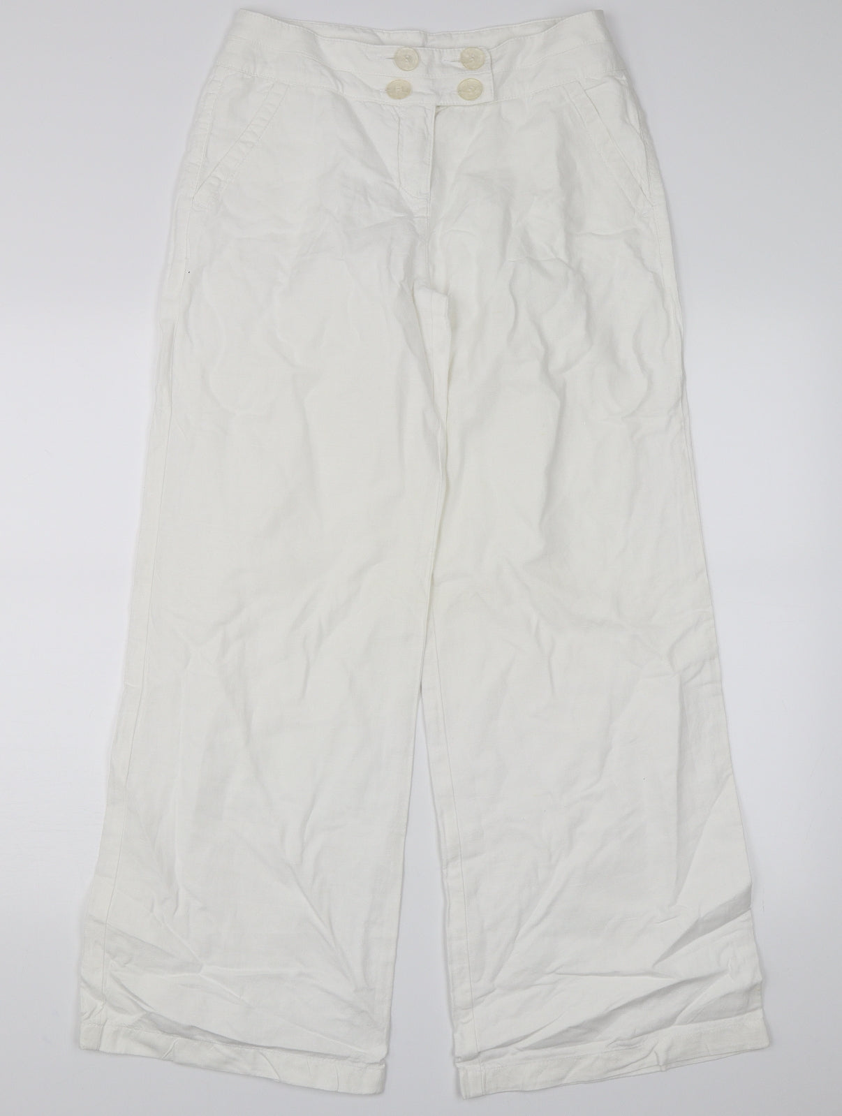 Per Una Womens White   Trousers  Size 10 L31 in