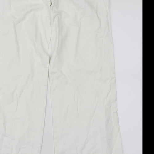 Per Una Womens White   Trousers  Size 10 L31 in
