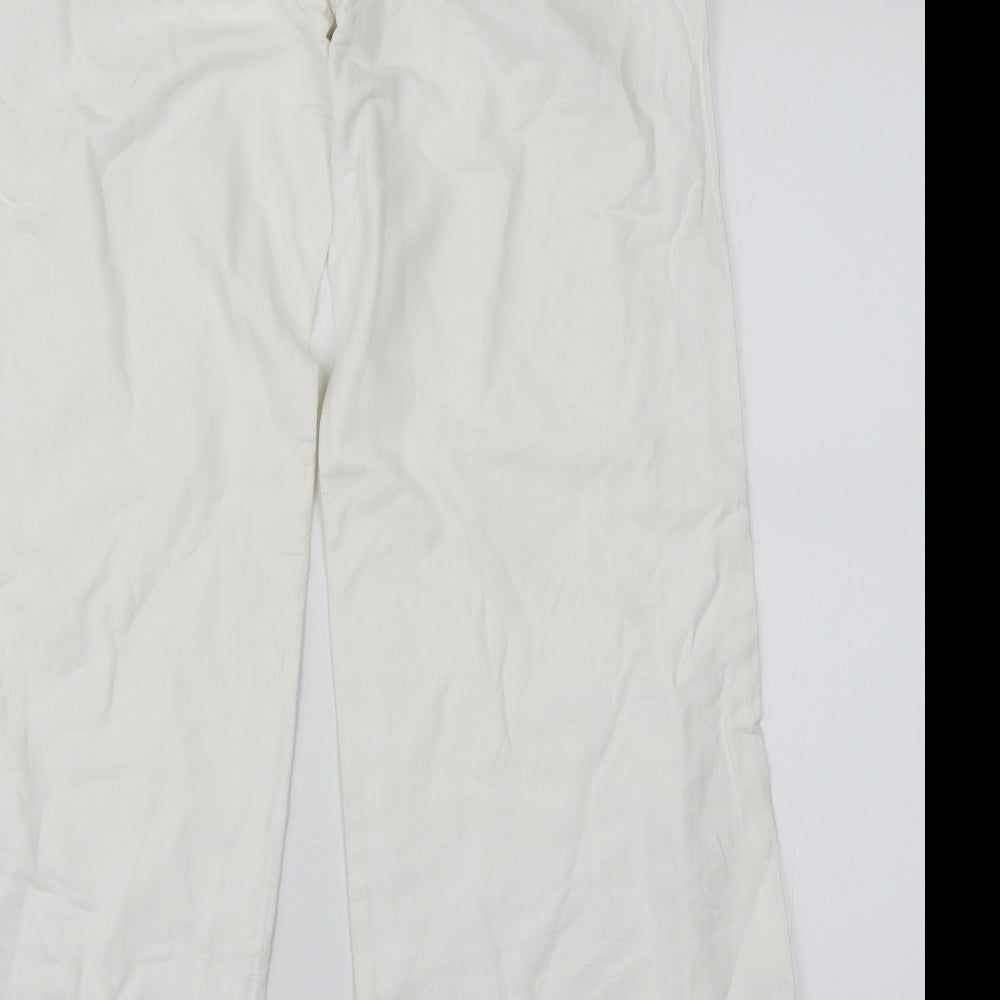 Per Una Womens White   Trousers  Size 10 L31 in