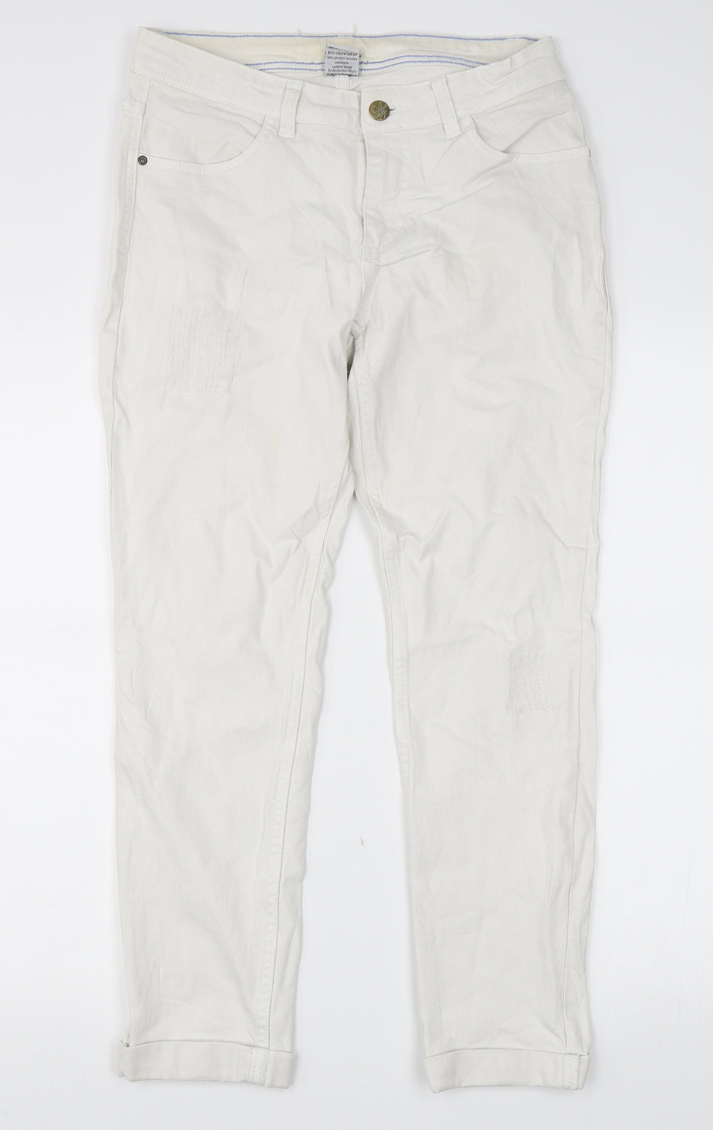Up Fashion Womens White   Skinny Jeans Size 10 L26 in