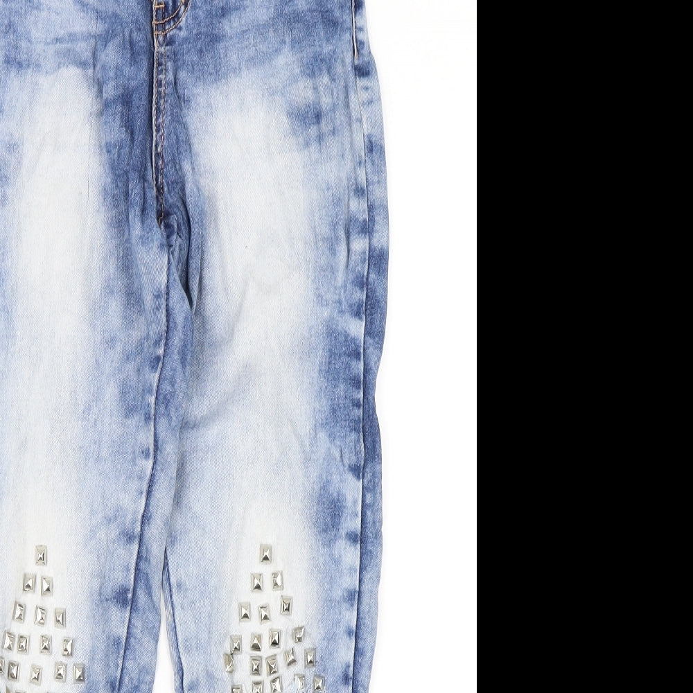 Miss RJ Womens Blue   Skinny Jeans Size 24 in L25 in - Studs on knees