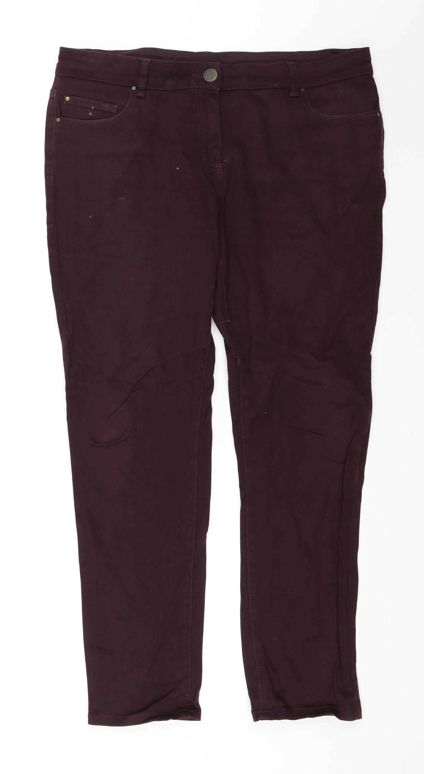 Wallis Womens Purple   Skinny Jeans Size 14 L29 in