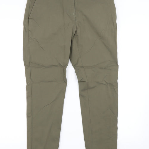H&M Womens Green   Trousers  Size 10 L25 in