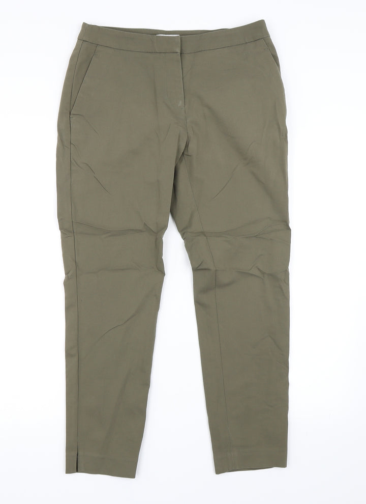 H&M Womens Green   Trousers  Size 10 L25 in