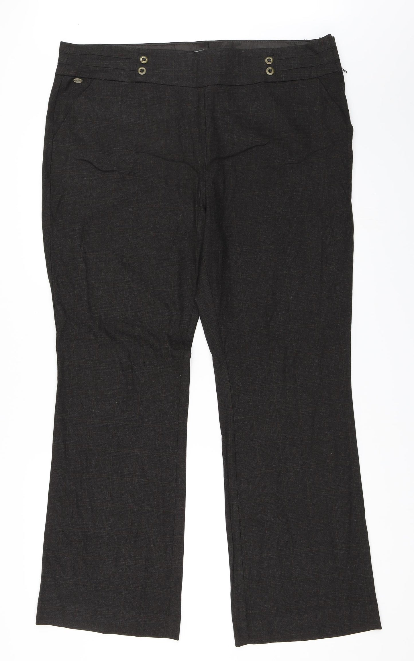 Per Una Womens Brown   Trousers  Size 18 L30 in