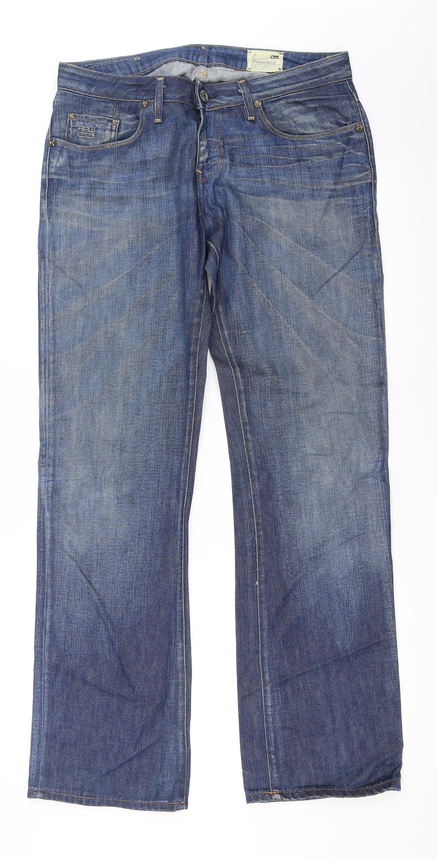 G Raw Mens Blue   Straight Jeans Size 34 in L32 in