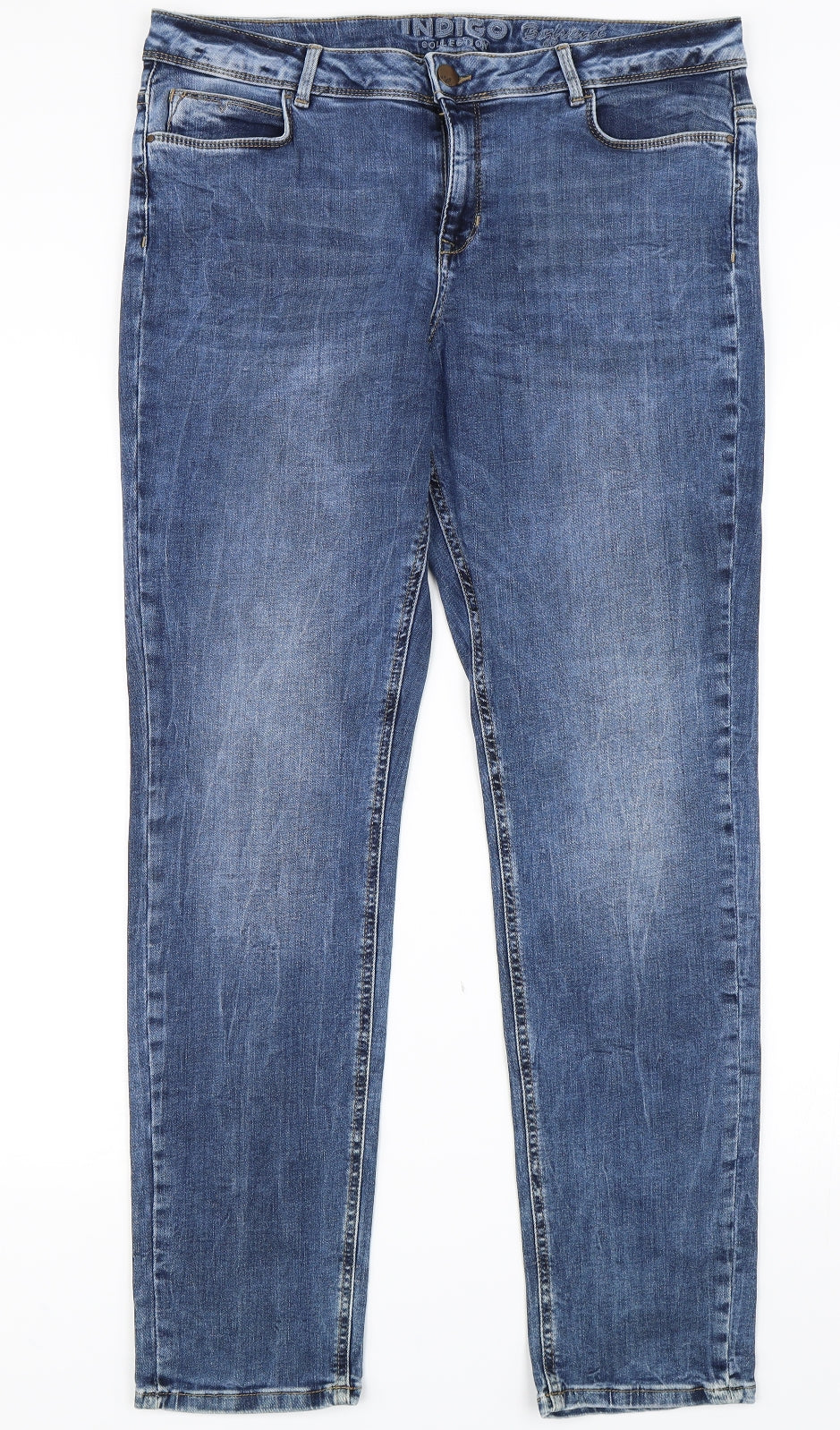 Marks and Spencer Womens Blue   Boyfriend Jeans Size 14 L31 in