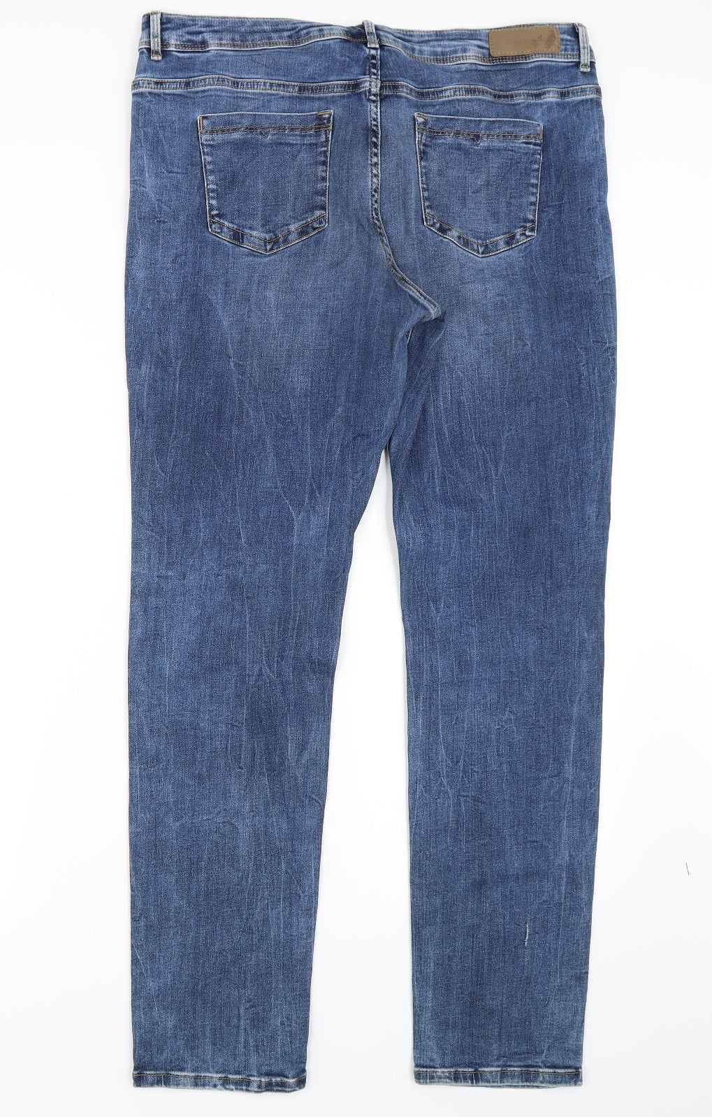 Marks and Spencer Womens Blue   Boyfriend Jeans Size 14 L31 in