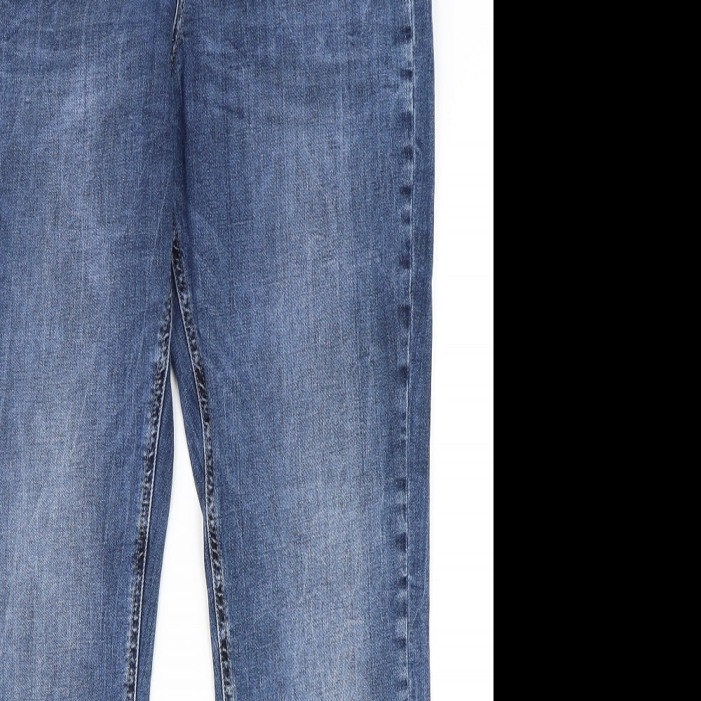 Marks and Spencer Womens Blue   Boyfriend Jeans Size 14 L31 in
