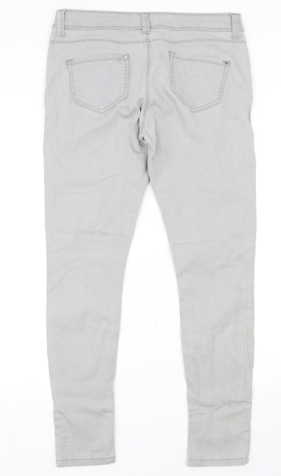 Preworn Womens Grey   Skinny Jeans Size 12 L29 in