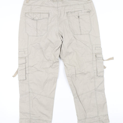 Yessica Womens Beige   Cargo Trousers Size 12 L23 in