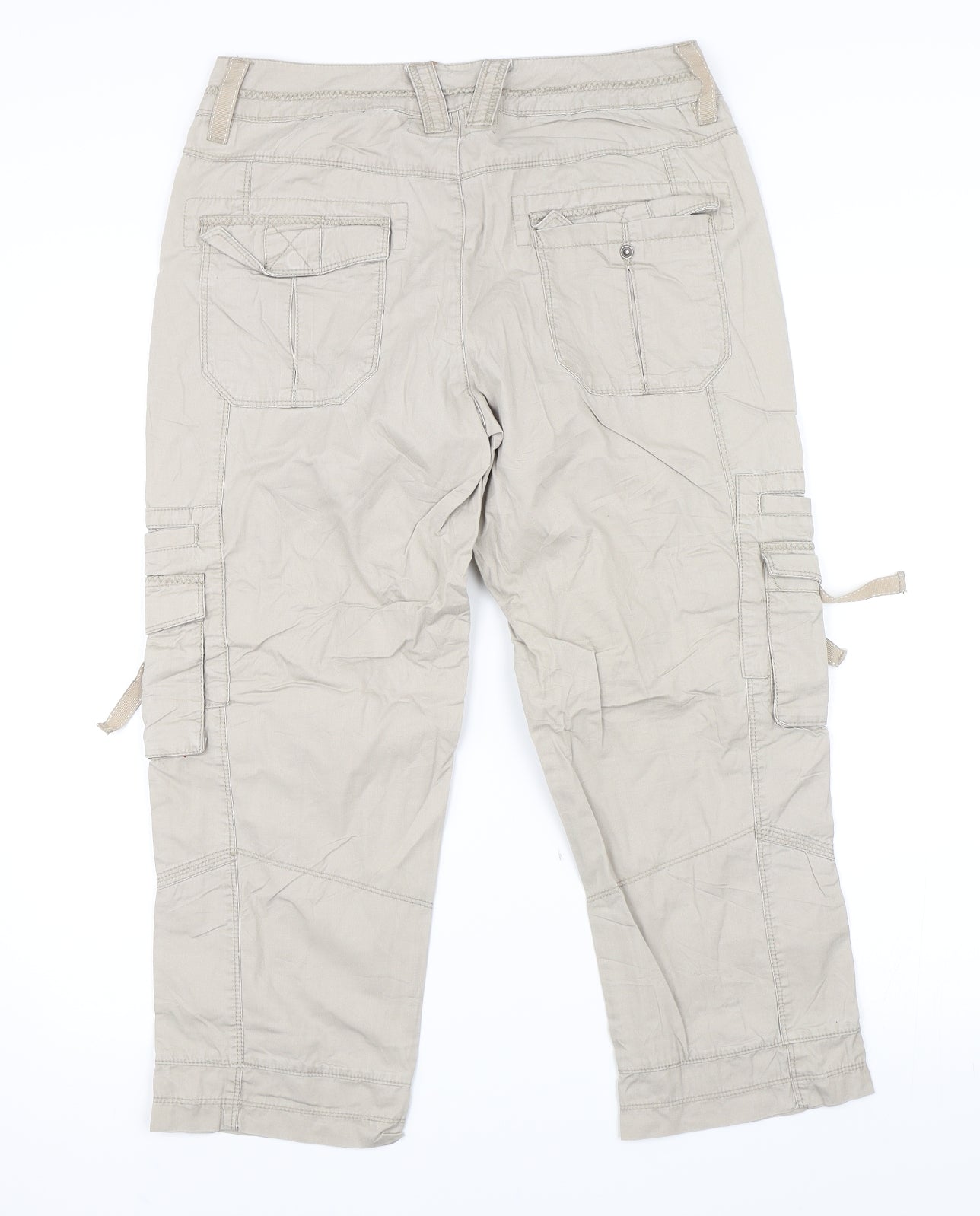 Yessica Womens Beige   Cargo Trousers Size 12 L23 in