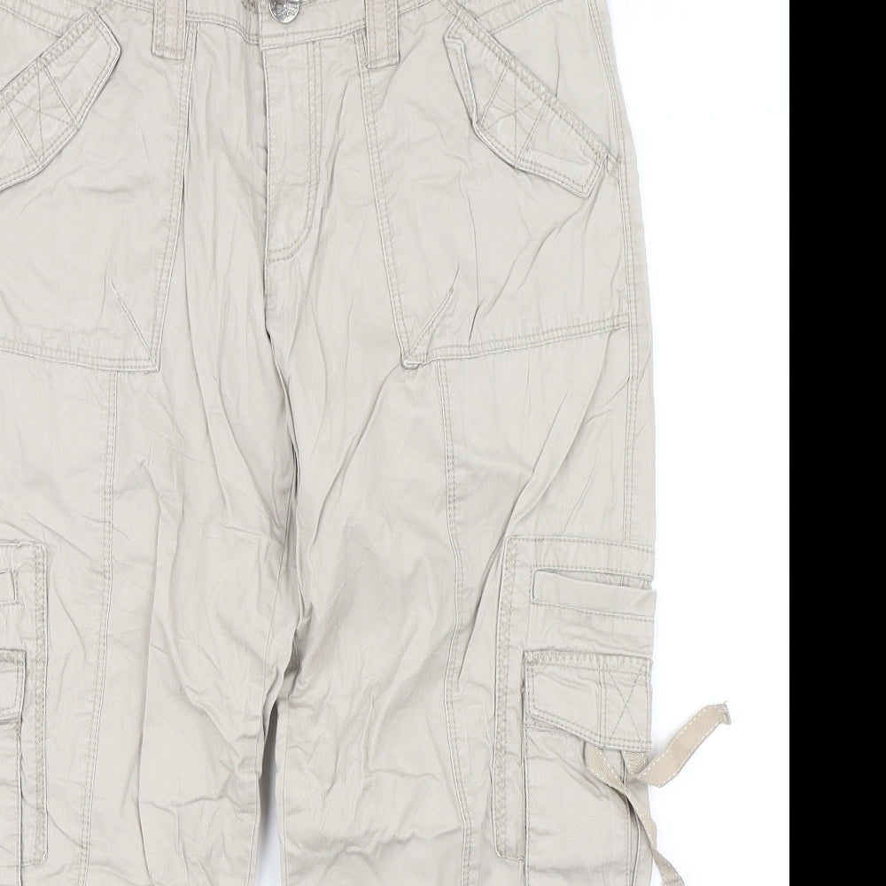 Yessica Womens Beige   Cargo Trousers Size 12 L23 in