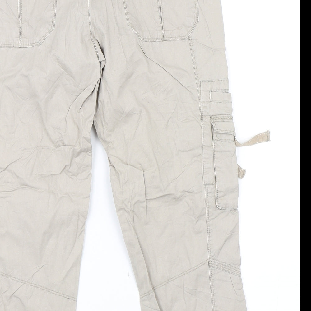 Yessica Womens Beige   Cargo Trousers Size 12 L23 in