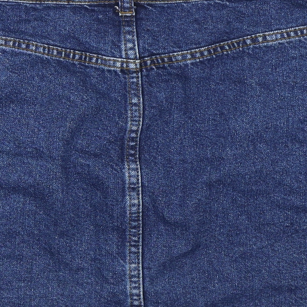 Topshop Womens Blue   A-Line Skirt Size 8