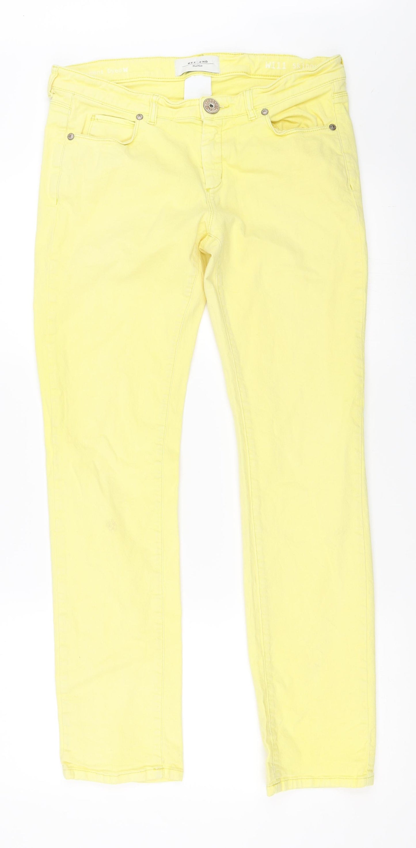 Weekend Womens Yellow   Skinny Jeans Size 10 L30 in