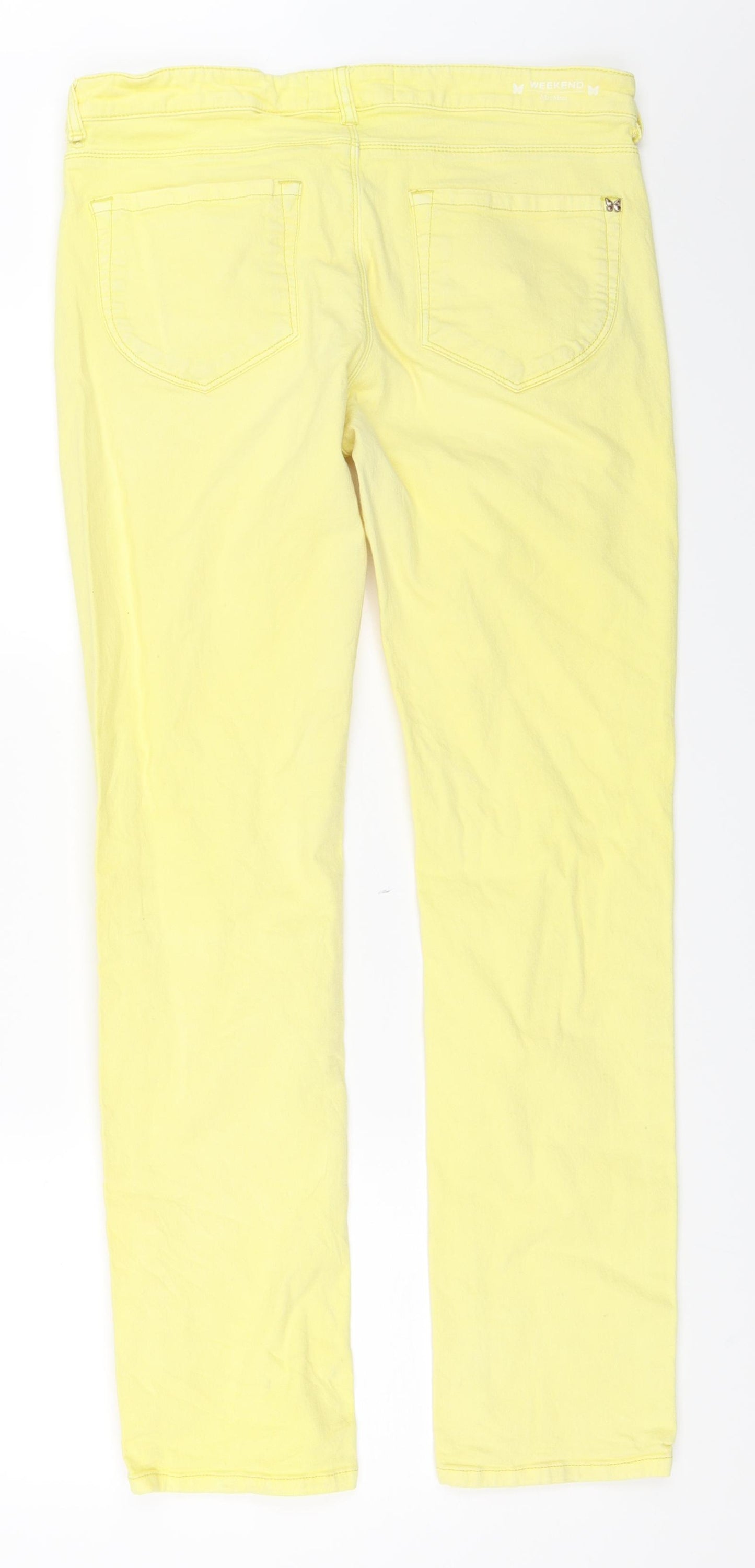 Weekend Womens Yellow   Skinny Jeans Size 10 L30 in