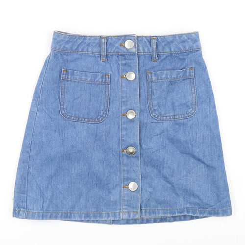 Miss Selfridge Womens Blue   A-Line Skirt Size 6