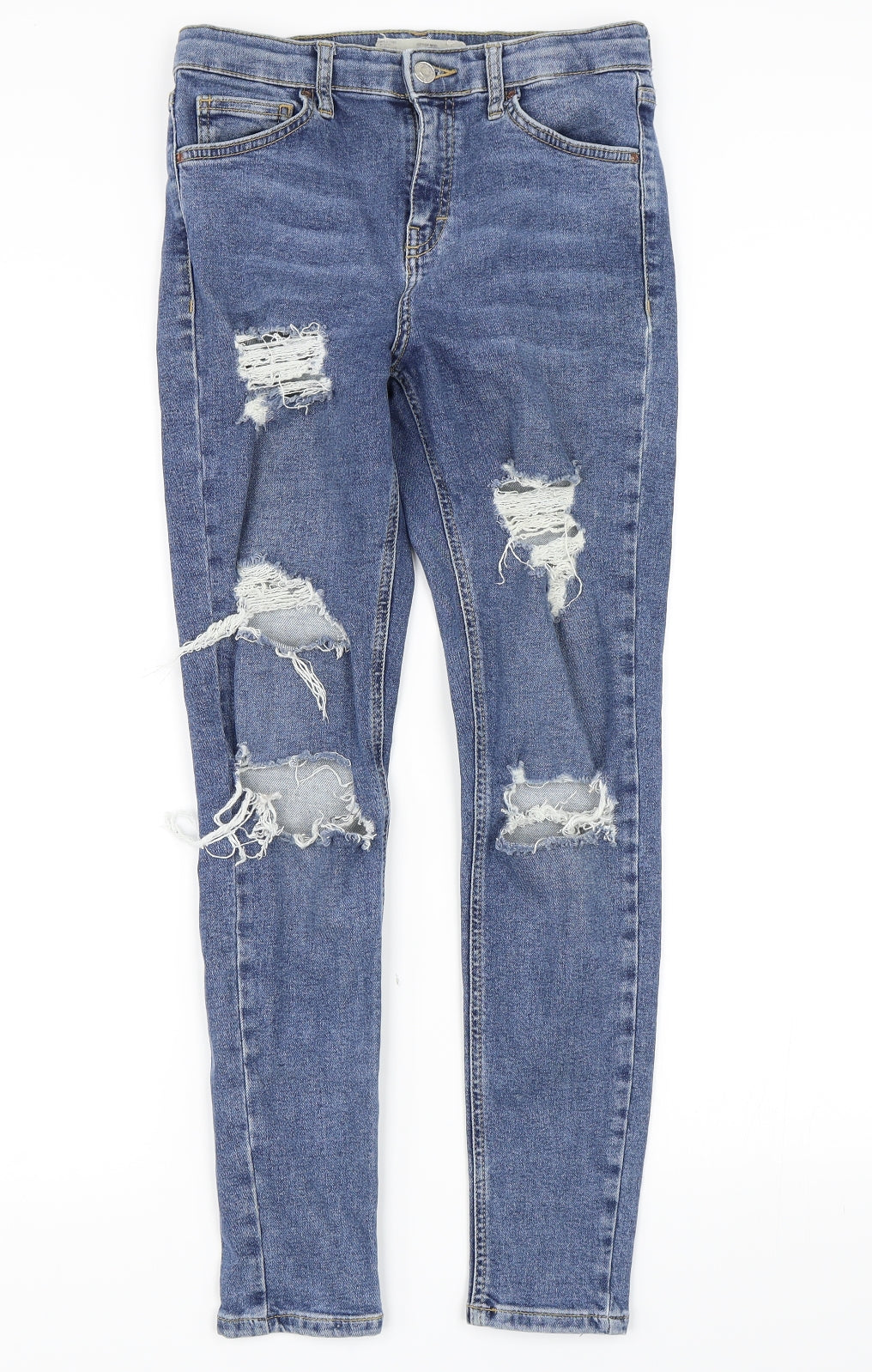 Topshop Womens Blue   Skinny Jeans Size 28 in L32 in