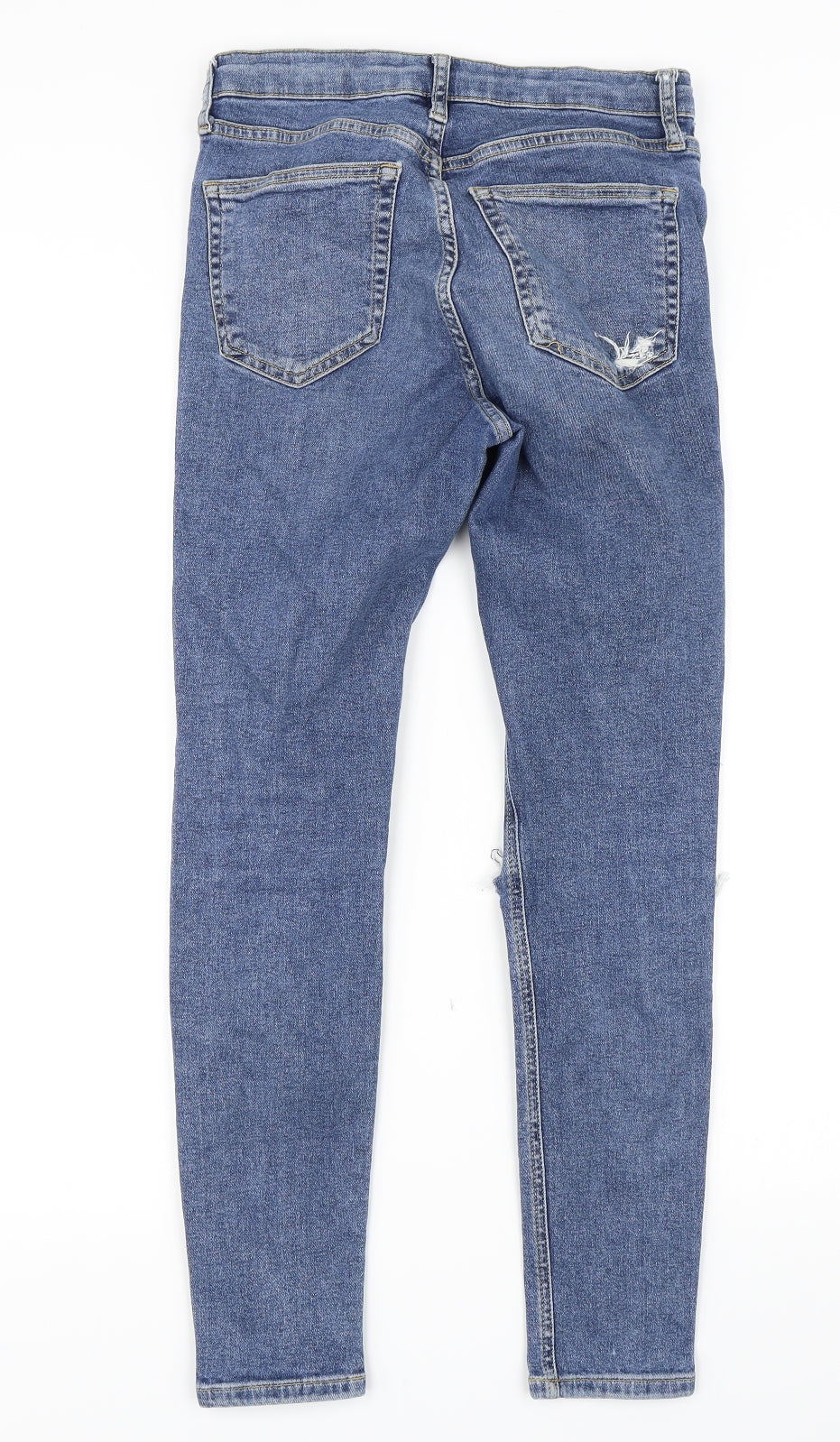 Topshop Womens Blue   Skinny Jeans Size 28 in L32 in