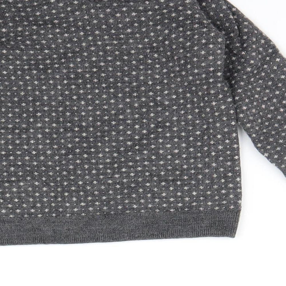 Divided by H&M Boys Grey Polka Dot  Pullover Jumper Size 12-18 Months