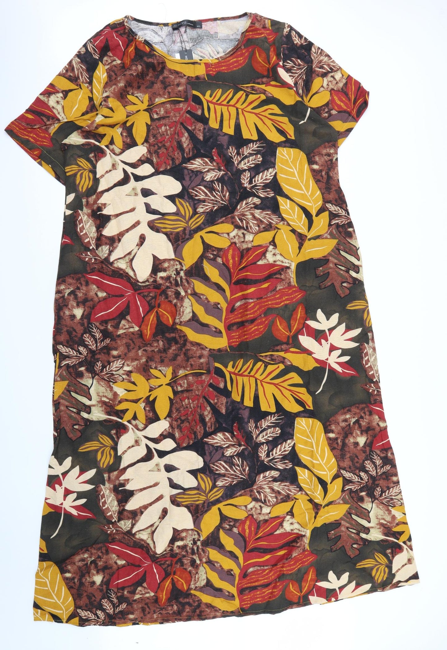 Zanzea Womens Multicoloured Floral  Maxi  Size 4XL