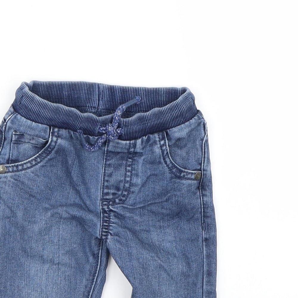 fred & flo Boys Blue   Capri Jeans Size 9-12 Months