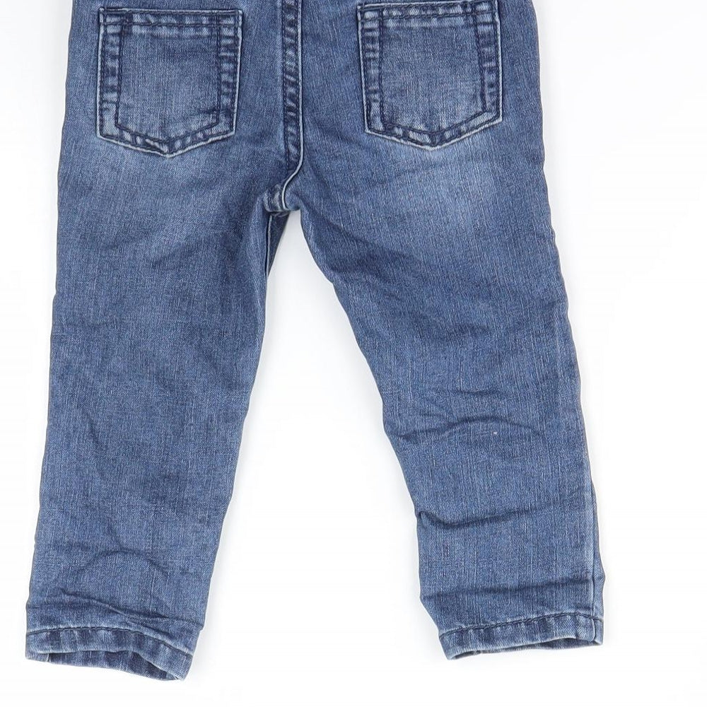 fred & flo Boys Blue   Capri Jeans Size 9-12 Months